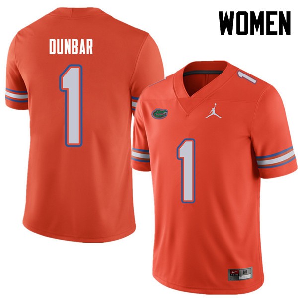 Jordan Brand Women #1 Quinton Dunbar Florida Gators College Football Jerseys Orange